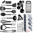 thumbnail image 2 of JoyTable Ensemble d'Ustensiles de Cuisine 24 Pcs en Nylon et Acier Inoxydable, Ustensiles de Cuisson Antiadhésifs et Résistants à la Chaleur, Outils de Cuisine - Rouge, 2 of 2