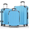 thumbnail image 1 of Sunbee 3 Piece Luggage Sets Hardshell Lightweight Suitcase with TSA Lock Spinner Wheels, Light Blue, 1 of 8