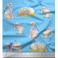 thumbnail image 1 of Soimoi Cotton Duck Fabric Cycle,Rabbit & Bear Kids Print Fabric by the Yard 42 Inch Wide, 1 of 2