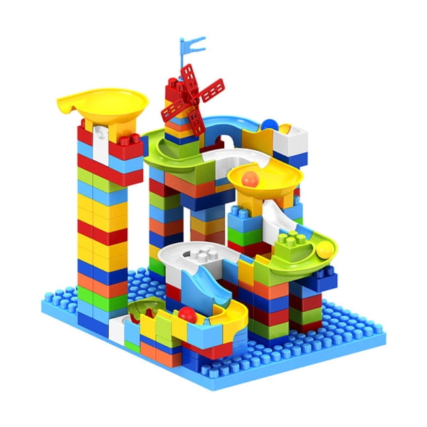 Large building blocks compatible with Duplo building blocks, large set, building blocks for toddlers from 2 years and up with storage box