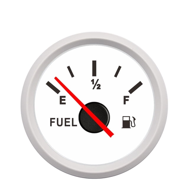 Boat Marine Fuel Level Gauge 52mm Pointer Fuel Level Gauge LED Light Display Fuel Gauge For Universal Boat Car Truck RV Camper ,High Sensitivity & Precision