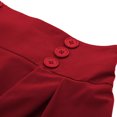 thumbnail image 3 of Jupe Décontractée pour Femme avec Poches Vintage Taille Haute Plissée, 3 of 7