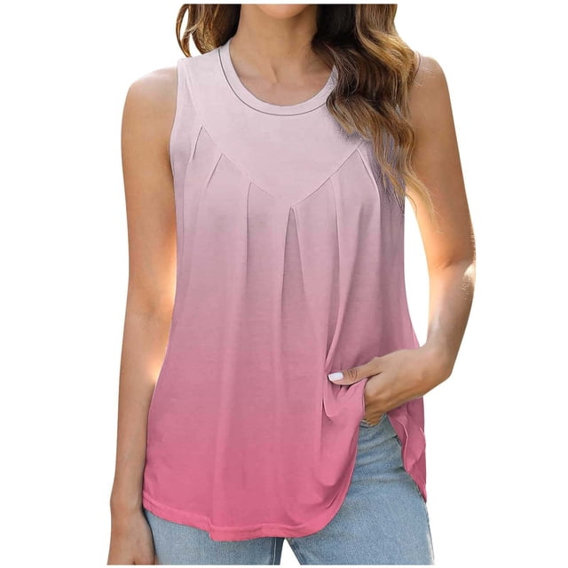 Women Printed Pullover Fashionable Casual Round Neck Top