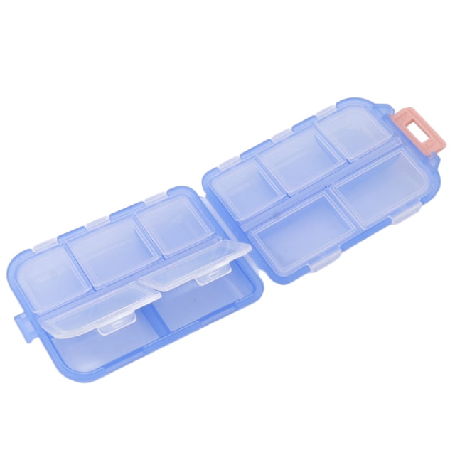 Étui à Médicaments, Boîte à Médicaments en Plastique Compacte pour Médicaments Bleu, Blanc, Rouge Rose, Violet