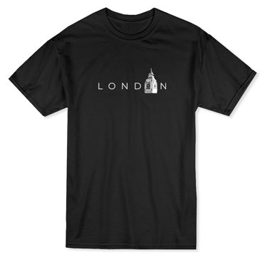 Big Ben Graphic London Quote Design Men's Black T-shirt