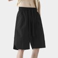 thumbnail image 1 of Styesk Shorts pour Hommes Nouvelle Couleur Unie Mode Décontractée Short Ample à Cordon d'Exercice, 1 of 7