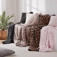 thumbnail image 5 of serony Throw Blanket Leopard Print Flannel Fleece Blankets Plush Sofa Blankets coffee 51x71in, 5 of 5