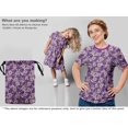 thumbnail image 5 of oneOone Polyester Spandex Purple Fabric Floral Retro Sewing Craft Projects Fabric Prints By Yard 56 Inch Wide, 5 of 5