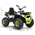 thumbnail image 2 of Costway 12V Kids Electric 4-Wheeler ATV Quad 2 Speeds Ride On Car w/MP3&LED Lights White, 2 of 10