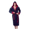 thumbnail image 1 of Mens Plush Robe with Slipper Set - BOSS - Men Bathrobe Collection - Lifetime Durable, Curated Hotel Spa Robe with Hood & Pockets - Anti-Slip Belt - Breathable Yet Warm - Won’t Pill, Tear or Darken, 1 of 5