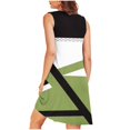 thumbnail image 4 of Ovzne Robes pour Femmes 2025 Robe d'Été Femmes Imprimé avec Poches Chemises de Nuit Sans Manches Vêtements de Nuit Plissée devant Chemise de Nuit Col Rond Robe Femmes Imprimée Liquidation, 4 of 5