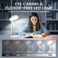 thumbnail image 2 of One Fire Cordless Desk Lamp,Dimmable Small Battery Powered Lights,3600mAh Rechargeable Wireless Table Lamp,Mini Lamp&Portable Light for Bed,Book Reading,Home for Small Spaces,Nail Light,Craft,Office, 2 of 10