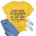 thumbnail image 2 of LUOGENLI T-shirts pour Femme pour Femmes T-Shirt Uni Décontracté Mode à Lettres Imprimées Col Rond Manches Courtes T-Shirt Haut T-shirts pour Femmes T-shirts Graphiques Pêche Saint-Valentin Jaune P, 2 of 3