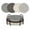 D, variant on Weloille Cotton Gauze Woven Round Cup Mat Coaster Set 4 Pcs with Storage Rack Heat Insulation Pad Kitchen Dining Table Protector Home Decor Accent
