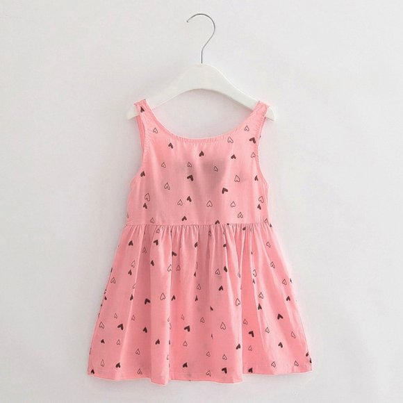 LEEy-world Baby Girls' Clothing Print Dresses Sleeve Kids Baby Clothes Toddler Dress Striped Short Girls Girls Dress&Skirt,Watermelon Red