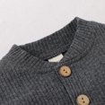 thumbnail image 3 of Kmbangi Barboteuse Tricotée pour Bébé avec Col Rond, Boutons, Haut à Lacets, Pantalon Jogger, 3 of 7