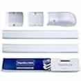 thumbnail image 3 of DuctlessAire Paintable Mini Split Line Set Cover Kit - Lineset Cover for Ductless Mini Split Air Conditioner Unit - Outdoor Cable Covers - Wall Cap, Hide-A-Line, Coupler & End Cap (White, 3" x 7.5 Ft), 3 of 4