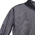 thumbnail image 2 of Haut Femme Chemise Col Montant Chemise Transparente Coupe Ajustée Maille Transparente Haut Mode Sauvage, 2 of 4