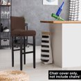 thumbnail image 2 of PiccoCasa Housse Extensible en Spandex pour Tabouret de Bar à Dossier Court Brun Foncé 1, 2 of 8