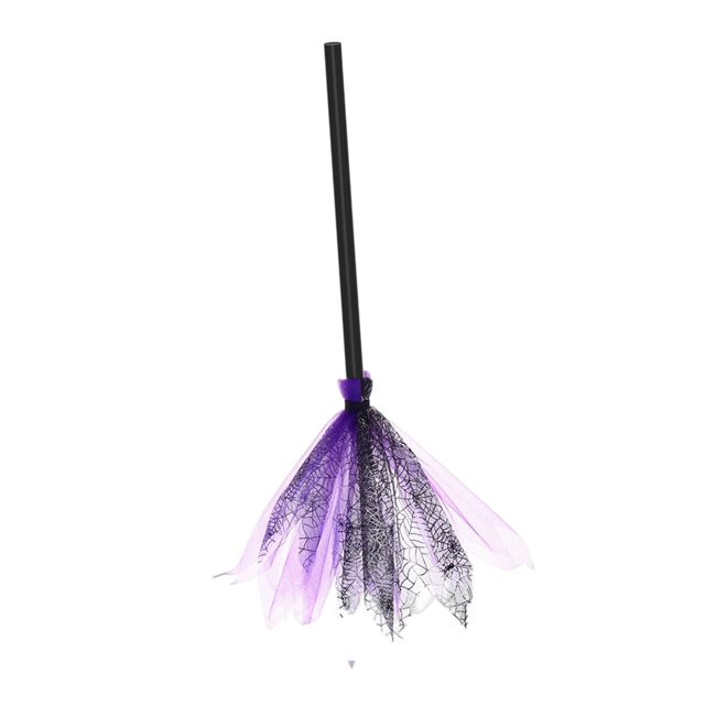 Classic Halloween Broom Flying Broom Stick Prop Plastic Broomstick Accessory for