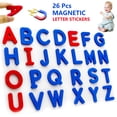 thumbnail image 2 of Magnetic Alphabet Letters Set, Educational Toy for Early Learning, Red & Blue Vowel-Consonant Coding, Fridge Board Stickers for Kids, 2 of 7
