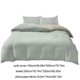 thumbnail image 3 of 4 Piece Bedding Set | Duvet Cover, Fitted Sheet & Pillowcases | Reversible Design for Student Dorm, Guest Room & Home | Soft Washed Polyester Microfiber | Twin, Full & Queen Sizes, 3 of 6