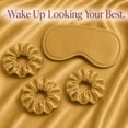 thumbnail image 4 of Swift Home 6-Piece Satin Pillowcase Gift Set with Eye Mask and Scrunchies, Beauty Sleep Set, Gold, 4 of 7