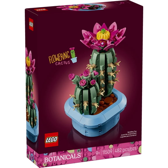 LEGO Botanicals Flowering Cactus Building Toy - Crafting Kit for Girls & Boys, Ages 9+ - Cactus Room Decor for Display for Bedroom or Book Shelf - Gift Idea for Birthdays - 11509