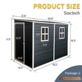 thumbnail image 4 of Outdoor Storage Shed with Floor Resin shed with Two-Window, Waterproof ,Lockable Doors for Patio,Yard,Lawn ,Black, 4 of 4