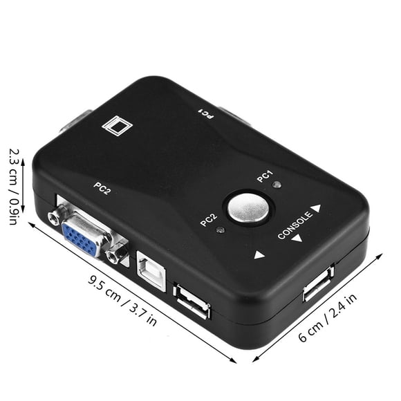 USB KVM Switch, Plug And Play Switch, ABS Practical Convenient Computer Video Recorders For Gaming Video