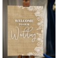 thumbnail image 2 of Darling Souvenir MADE WITH LOVE BurlapLargeWelcomeSign, Decorative PosterWelcomeTo Our Wedding Poster For Easel Wedding Collection- 18x12, 2 of 5