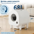 thumbnail image 2 of Automatic Self Cleaning Cat Litter Box 68L, APP Remote Control Smart Litter Box with Dual Safety Sensors, Odor Control System for Multiple Cats, WiFi Version, 2 of 8