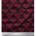 thumbnail image 1 of Soimoi Satin Silk Fabric Bird & Heart Print Fabric by Yard 42 Inch Wide, 1 of 3