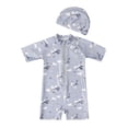 thumbnail image 1 of Toddler Girl Rash Guard Swimwear Flower Graphic Printed Long Sleeve Sun Protection Girls Athletic Bathing Suits 2-3 Years, 1 of 8