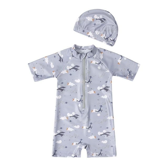 Toddler Girl Rash Guard Swimwear Flower Graphic Printed Long Sleeve Sun Protection Girls Athletic Bathing Suits 2-3 Years