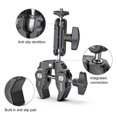 thumbnail image 4 of Aofa R094 Super Clamp Multifunctional Adjustable 360 Degrees Rotation Non-slip Stable 1/4 3/8 Screw Hole with Double Ball Head Mount Camera Monitor LED Light Mic Camera Super Clamp for Outdoor Sports, 4 of 8