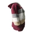 thumbnail image 4 of Women Fuzzy Fleece Hooded Coat Open Front Color Block Fluffy Hoodies Jacket Outwear with Pockets, 4 of 6