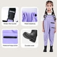 thumbnail image 4 of hengsof Cuissardes Imperméables pour Filles, Combinaisons Imperméables de Pêche et de Plein Air, Manteaux Imperméables à la Mode pour Enfants pour Aller à la Mer, 4 of 4