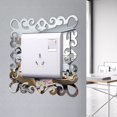 thumbnail image 1 of Acrylic Mirror Wall Plate Sticker | Square Self-Adhesive Decorative Switch Cover | 5.9x5.9 in | Removable Durable Acrylic Sheet | Modern Reflective Panel | Home Office Decor | Silver Gold Options, 1 of 6