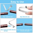 thumbnail image 4 of Unique Bargains 10x8mm Kayak Paddle Snaps, Hollow Button Single Pin Lock Tube Spring Clips for Tent Pole, 10 Pack, 4 of 5