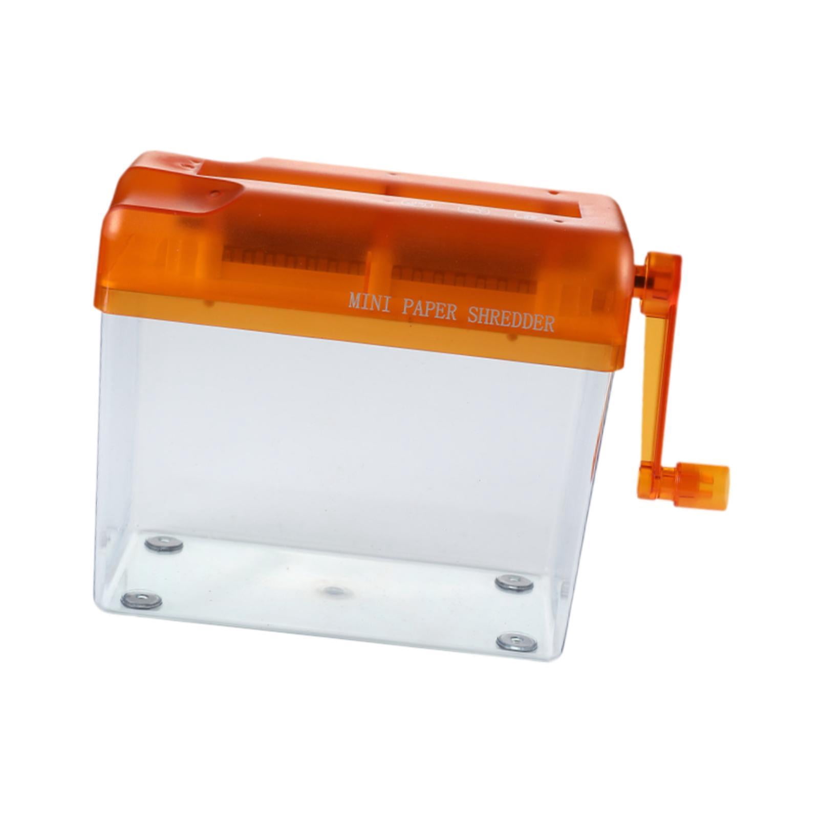 crativent Compact Hand Crank Paper Document Shredder Portable Shredding Tool School Manual Shredder Documents Paper Cutting Tool