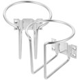 thumbnail image 3 of Porte-Boisson en Acier Inoxydable pour Voiture avec Design Anneau et Porte-Gobelet en Forme de L Argent 2 Pcs, 3 of 9