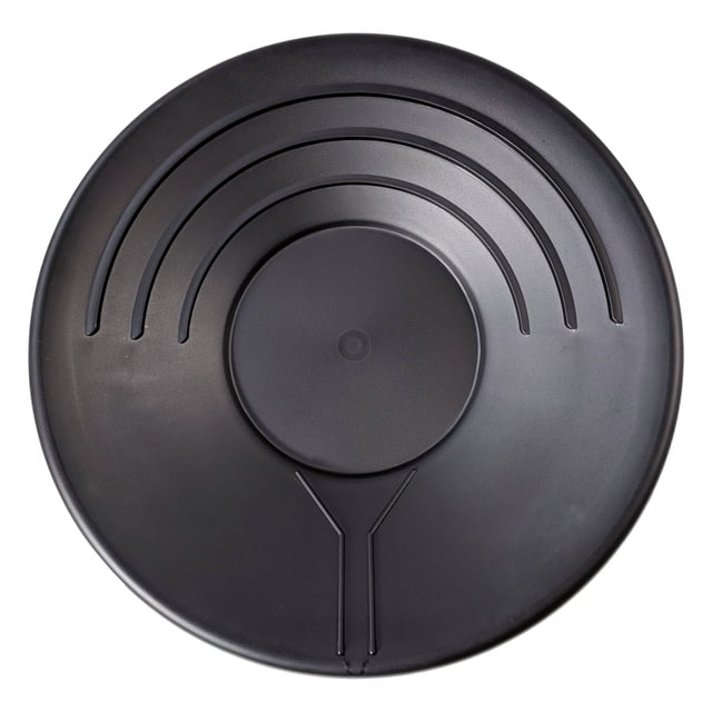 ASR Outdoor Gold Pan with Ridge Riffles for Gold Panning Paydirt, 14 inch, Black