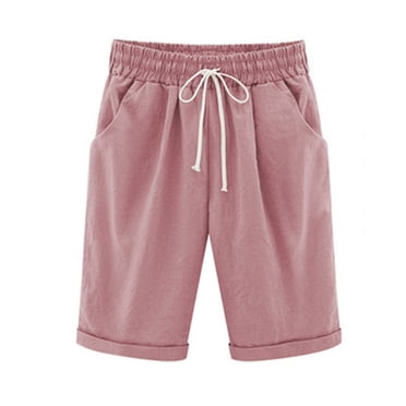 TIMIFIS Women's Lightweight Bermuda Shorts Athletic Shorts Knee Length Casual Walking Summer Shorts with Pockets - Summer