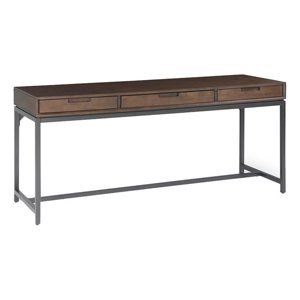Allora 24"x72" Bureau d'informatique en bois industriel/métal à Walnut