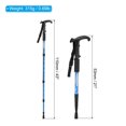 thumbnail image 2 of Unique Bargains Trekking Poles Collapsible Telescopic Hiking Pole 43 Inch T Handle, Blue, 2 of 5