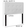 thumbnail image 2 of Lennox Tufted Upholstered Twin Size Headboard in White Vinyl, 2 of 9