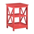 thumbnail image 2 of Convenience Concepts Oxford Table d'Appoint avec Étagères, Fini Bois Rose Corail, 2 of 6