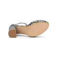 thumbnail image 3 of BLISSFUL STEP Women's Shoes Colorful Platform Chunky Heels Ankle Strap Clear Open Toe Sandals Gray 9, 3 of 8
