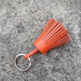thumbnail image 3 of Keychain Decorative Keyring Leather Pendant Tassel Handmade Handicraft Key Chain Hanging Decoration Holder Purse Wallet Orange, 3 of 6